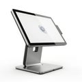 This is a tablet computer with a stand isolated on white background Royalty Free Stock Photo
