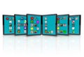 Tablet Computers with Application Icons for Apps Royalty Free Stock Photo