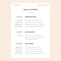 Tablet of contents vector document VER2 Royalty Free Stock Photo