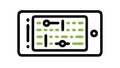 Tablet Data Flow. Digital Information and Network Connections. vector design Generative AI Royalty Free Stock Photo