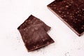 Tablet of delicious and nutritious black cocoa, rich in magnesium and theobromine
