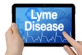 Tablet with diagnosis lyme disease