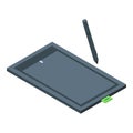 Tablet draw web design icon isometric vector. Electronic product Royalty Free Stock Photo