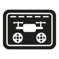 Tablet drone control icon simple vector. Network spy