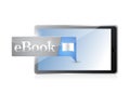 Tablet Ebook icon button blue download Royalty Free Stock Photo