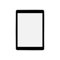 Tablet with empty screen on a white background Royalty Free Stock Photo