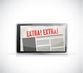 tablet extra news online illustration Royalty Free Stock Photo