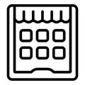 Tablet game icon outline vector. Console device