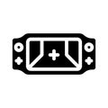 tablet gaming glyph icon vector illustration