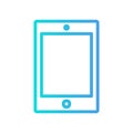 Tablet icon in gradient style about multimedia for any projects Royalty Free Stock Photo