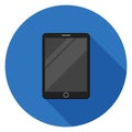 Tablet icon in flat design.