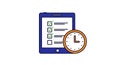 Tablet illustration displaying a checklist with three checked boxes and one empty Royalty Free Stock Photo