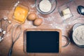 Tablet in the kitchen Royalty Free Stock Photo