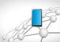 tablet link network connections illustration Royalty Free Stock Photo