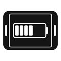 Tablet low battery icon simple vector. Mobile broken