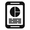 Tablet market segment icon simple vector. Customer chart