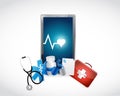 tablet medical concept illustration design