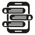 Tablet messaging icon simple vector. Social media Royalty Free Stock Photo