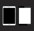 Tablet mockups with blank screens