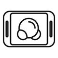 Tablet molecule icon outline vector. Lab research Royalty Free Stock Photo