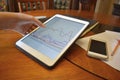 Business charts on a tablet and other devices