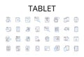 Tablet line icons collection. Gadget, Wireless, Device, Smartph, Netbook, Laptop, Computer vector and linear