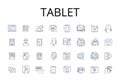 Tablet line icons collection. Gadget, Wireless, Device, Smartph, Netbook, Laptop, Computer vector and linear