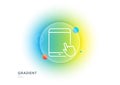 Tablet PC icon. Mobile Device sign. Gradient blur button. Vector Royalty Free Stock Photo