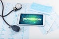 Tablet pc and medical stuff Royalty Free Stock Photo