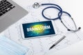 Tablet pc and medical tools Royalty Free Stock Photo