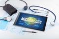 Tablet pc and medical tools Royalty Free Stock Photo