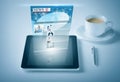 Tablet pc with news feed