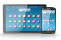 Tablet PC and Smartphone. Concept