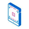 tablet photo camera app isometric icon vector illustration