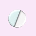 Tablet, pill 3D icon round, isolated