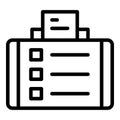 Tablet pos machine icon outline vector. Cash register Royalty Free Stock Photo