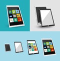 Tablet responsive flat ui design