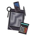 Tablet and samrtphone with magnifying glass scribble Royalty Free Stock Photo