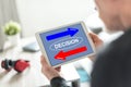 Decision concept on a tablet Royalty Free Stock Photo