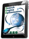 Tablet SEO - Search engine optimization Royalty Free Stock Photo