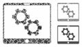 Tablet settings gears Mosaic Icon of Tuberous Items