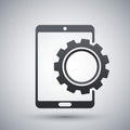 Vector tablet settings icon