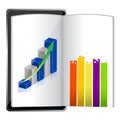 Tablet showing a spreadsheet graph paper Royalty Free Stock Photo