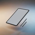 Tablet and stylus on gradient background Royalty Free Stock Photo