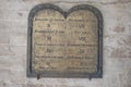 Tablet of the ten commandments