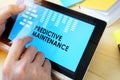 Tablet with title Predictive Maintenance. Royalty Free Stock Photo