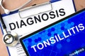 Tablet with tonsillitis