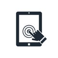 Tablet touch screen icon Royalty Free Stock Photo