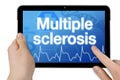 Tablet touchscreen with multiple sclerosis