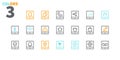 Tablet UI Pixel Perfect Well-crafted Vector Thin Line Icons 48x48 Ready for 24x24 Grid for Web Graphics and Apps with Royalty Free Stock Photo